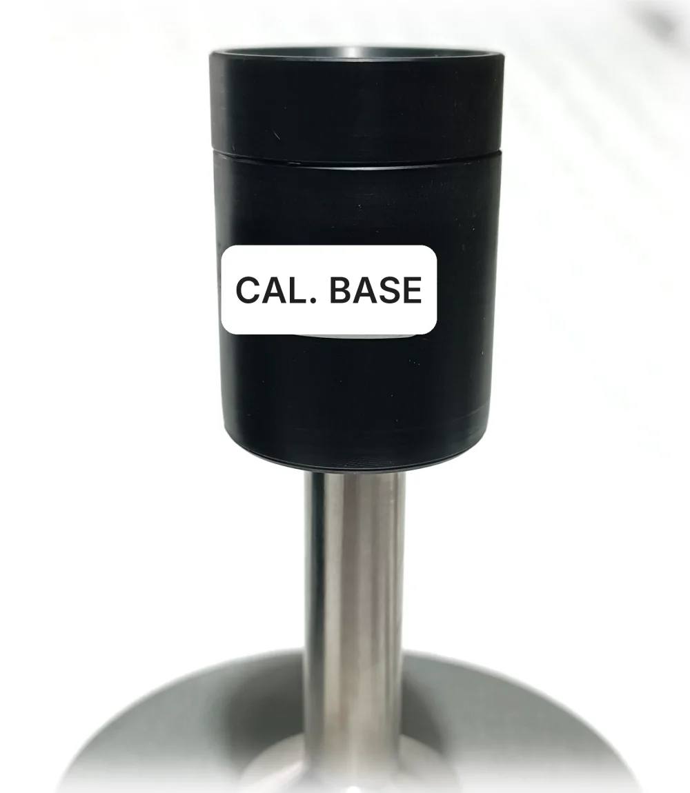 Calibration base fitted on the probe of the KHT MTG-100